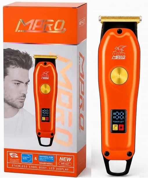 MPRO MP-427 Professional Hair Clipper with LED Display Fully Waterproof Trimmer 120 min Runtime 4 Length Settings