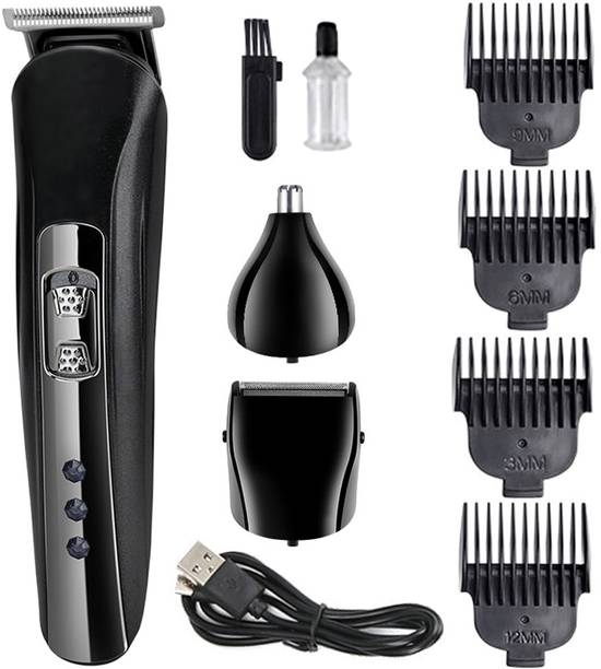 ftgyiyhj Professional Hair Clipper Razor Nose Hair Clipper 3 In 1 Trimmer 60 min  Runtime 4 Length Settings