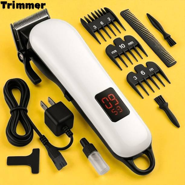 3BAAN X6 Waterproof Beard Trimmer for Men,Fast Charge, LED Display, Precision Blades Trimmer 240 min  Runtime 4 Length Settings