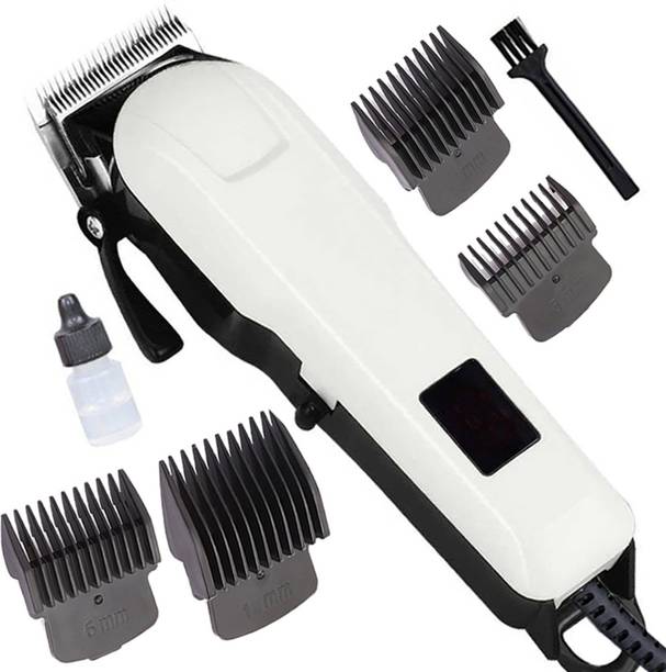 UZAN MAX-TOP 809 Hair-Cutting-Saving Classic Machinee-Bard Trimmer Shaver Fully Waterproof Trimmer 240 min Runtime 4 Length Settings