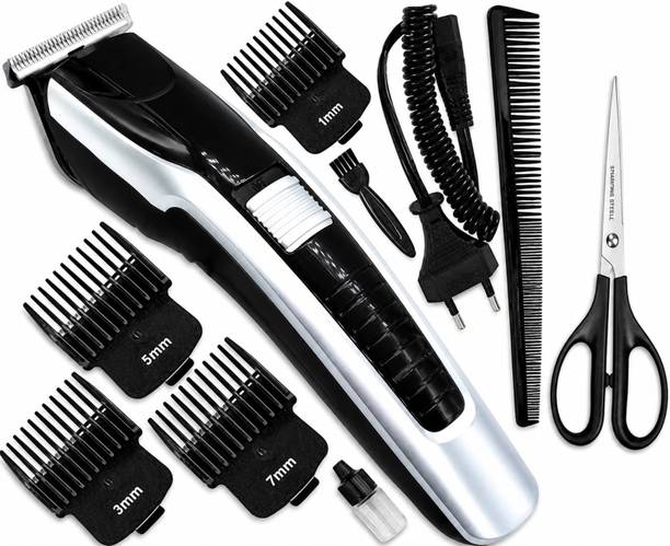 CLINLINSO 538 Professional Hair Trimmer with Hair Comb & Scissors Fully Waterproof Trimmer 60 min Runtime 4 Length Settings
