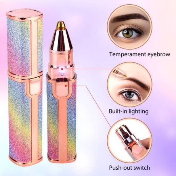 Parthstylemart Rose-Gold Glitter Lipstick-Style Facial Hair Removal Device for Women Cordless Epilator
