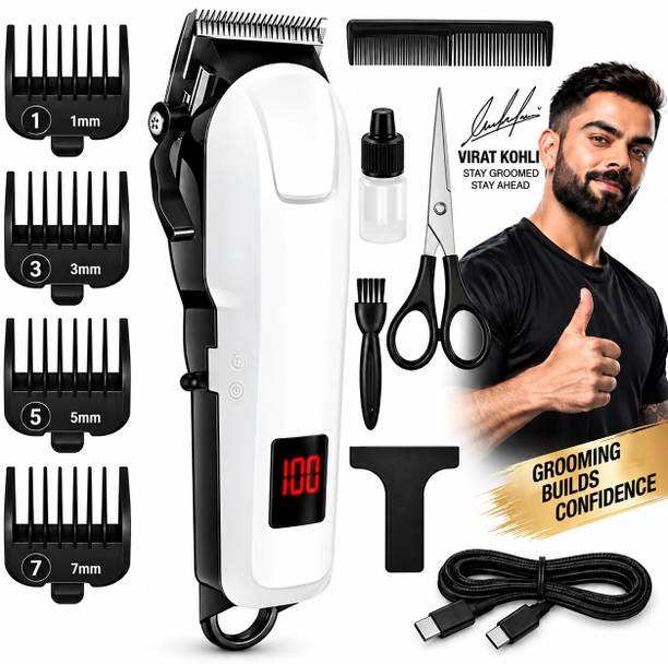 CLINLINSO 809 Cordless Grooming Trimmer – Rechargeable Hair & Beard Clipper Fully Waterproof Trimmer 240 min  Runtime 4 Length Settings