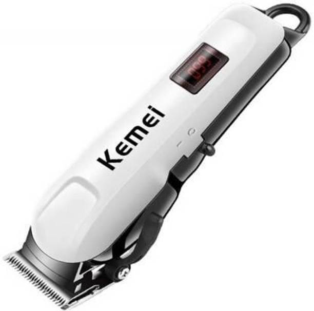 Kemei KM809A (PROFESSIONAL HAIR TRIMMER) With LCD Display Trimmer 120 min  Runtime 4 Length Settings
