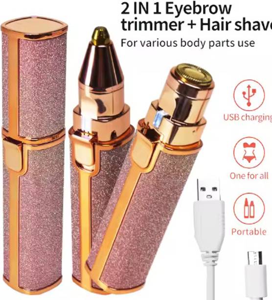 The P A19 2 in 1 Painless Eyebrow Rechargable Trimmer & Facial Hair Removel for Women Cordless Epilator