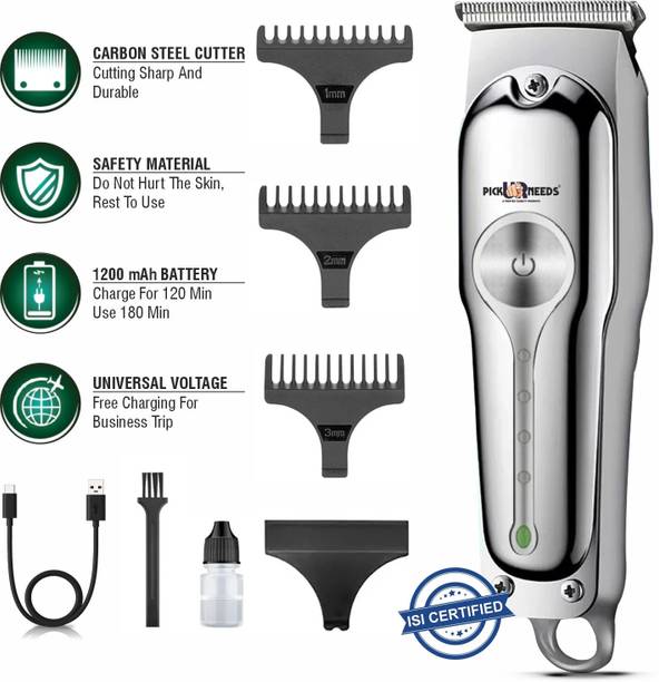 Pick Ur Needs Rechargeable Hair Grooming / Men Beard Shaver With 1200mAh Lithium Battery Trimmer 180 min Runtime 3 Length Settings
