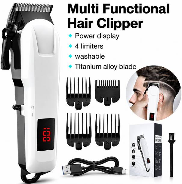 CLINLINSO Professional Barber Tool / Hair Cutting Machine / Hair Clipper For Men Trimmer Fully Waterproof Trimmer 240 min Runtime 5 Length Settings