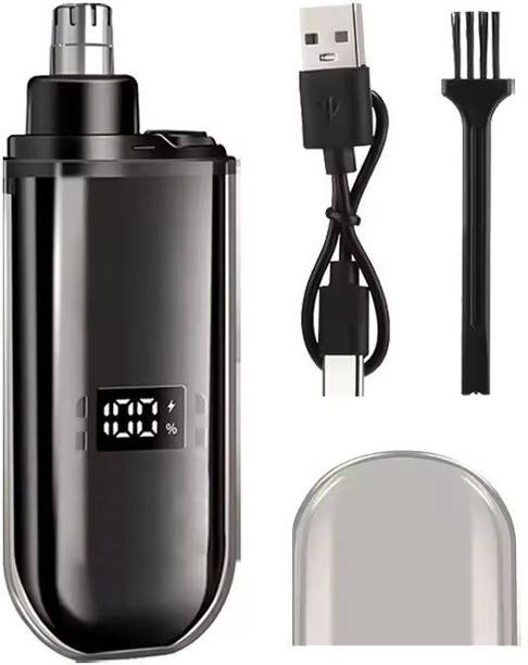 KMI Mini Nose Trimmer with Digital Display Pocket Friendly Grooming Kit 30 min  Runtime 1 Length Settings