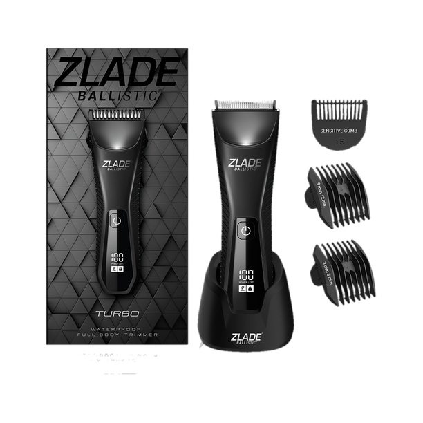 Zlade Turbo Full-Body Trimmer for Men | IPX7 Waterproof Fully Waterproof Body Groomer 120 min Runtime 5 Length Settings