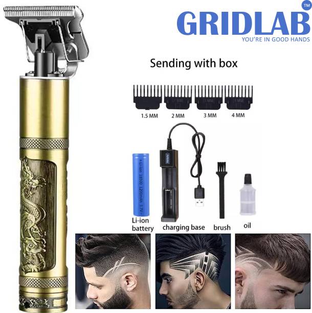 Gridlab Cordless Pro Trimmer Shaving Machine Cutting Barber & Beard Hair Remover Shaver Trimmer 120 min  Runtime 4 Length Settings