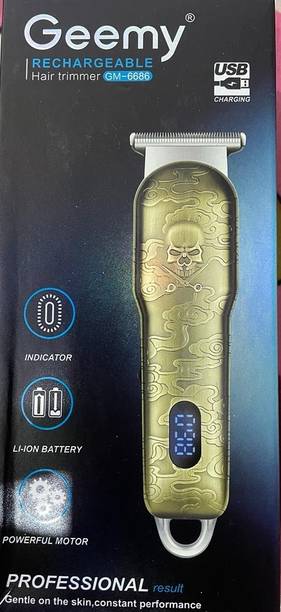 Geemy Hair clipper and trimmer propessional lcd desplay zero cutting Body Groomer 120 min Runtime 4 Length Settings