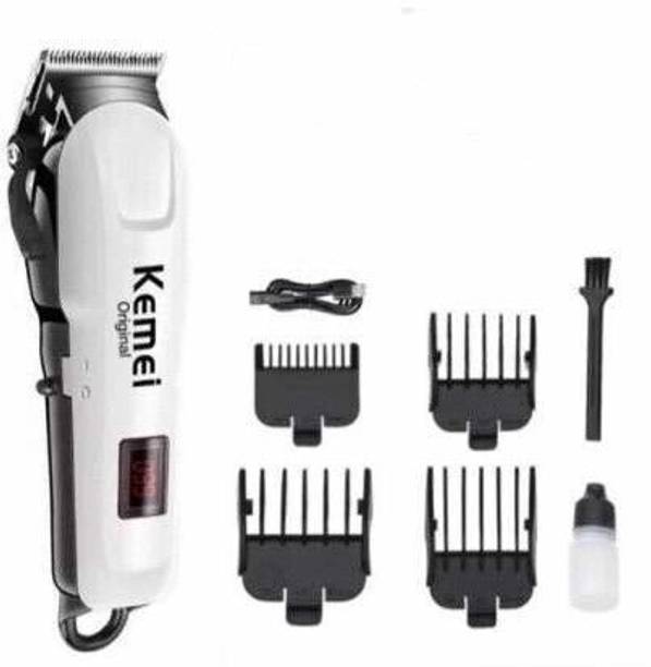 Kemei KM-809A Professional Rechargeable and Cordless Hair Clipper Runtime: 120 min Trimmer for Men Trimmer 120 min  Runtime 4 Length Settings