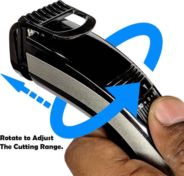 QGS Heavy Duty Rechargeable 900mAh Battery Steel Blade Hair Clipper Beard Moustache Trimmer 220 min  Runtime 10 Length Settings