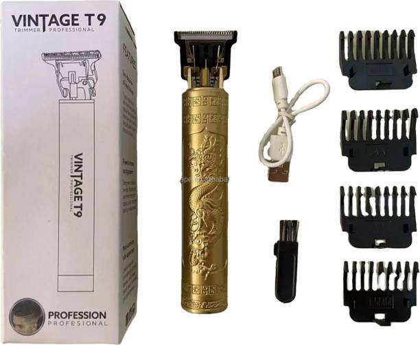 VISHMART T9 Vintage USB Rechargeable Cordless Electric Beard Trimmer Hair Clippers G71 Trimmer 120 min  Runtime 4 Length Settings