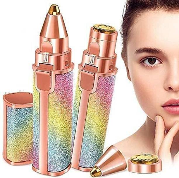 Maleka American Epilator Portable Electric Facial Hair Removal Women (Rainbow) Trimmer 60 min  Runtime 1 Length Settings