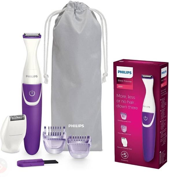 PHILIPS bikini trimmer BRT383/15 Trimmer 45 min  Runtime 3 Length Settings