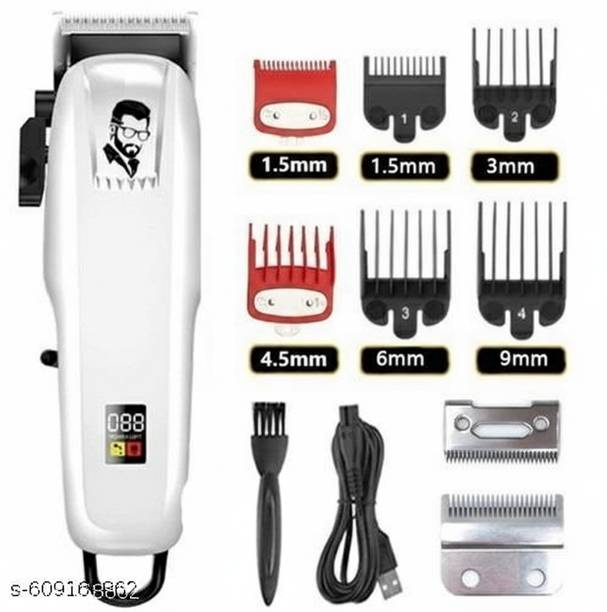 FouzaTech KM 809 Professional Hair Clipper, Adjustable Blade Clipper, Hair Trimmer 180 min  Runtime 4 Length Settings