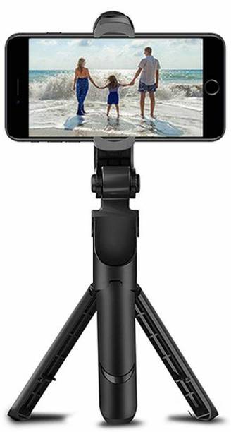 Ruhi Collection XT02 Bluetooth Extendable Selfie Stick with Wireless Remote and 2 Level Fill Light for Making TikTok, Vlog Videos and Tripod Stand Selfie Stick for for Mobile and All Smart Phones Tripod Tripod Kit, Monopod Kit, Tripod Clamp