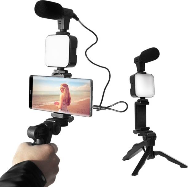 Flipkart SmartBuy Vlogging Kit for Recording YouTube Videos, Podcasting and Content Creation Monopod, Tripod Kit