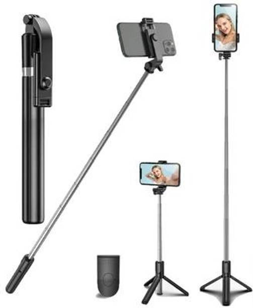 RelElseTech 5ft 6inch Long Selfie Stick with Wireless Selfie Remote for Vlog Reel Tripod Tripod Bracket