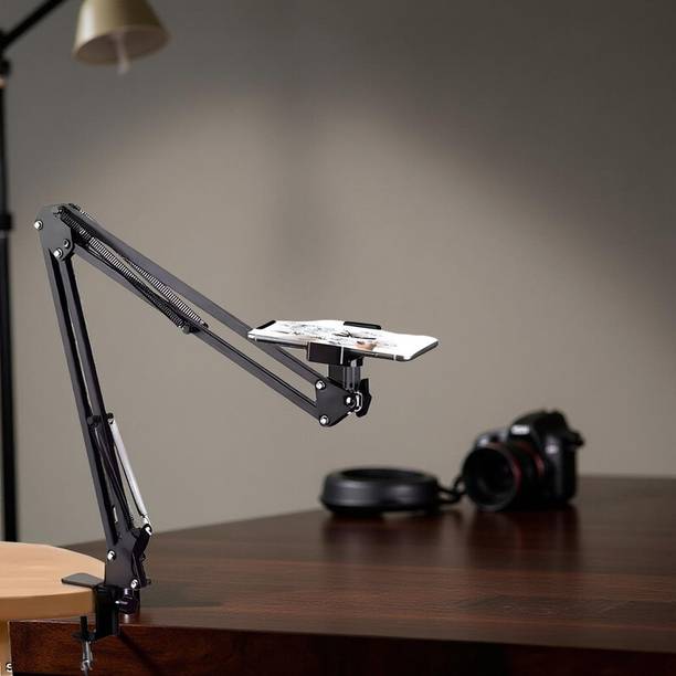 TRUWEL Desk Mounted Adjustable Mobile Phone Holder Stand Tripod Clamp