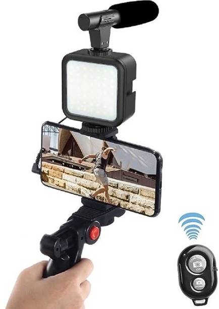 ZEPAD Vlogging Kit for Video Making with Bluetooth, Mic, LED Light & Phone Holder Tripod Kit