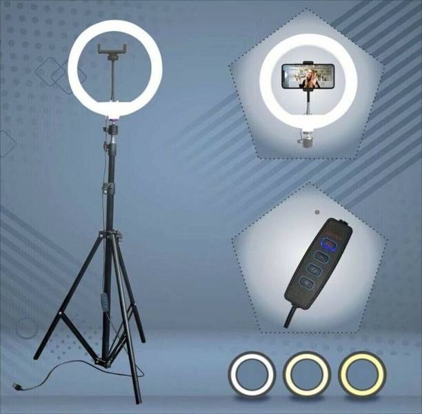 APSOLIGHT 10 inch Professional LED Ring Light with 7 feet Tripod Stand for Mobile Phones Tripod Kit