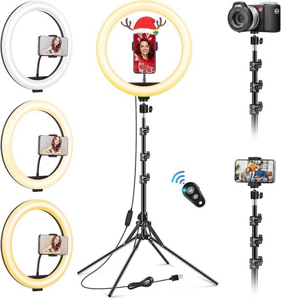 zdea 1 x Tripod, 1 x Ring light, 1 x Mobile holder, 1 x Mic, 1 x Selfi Remote Tripod