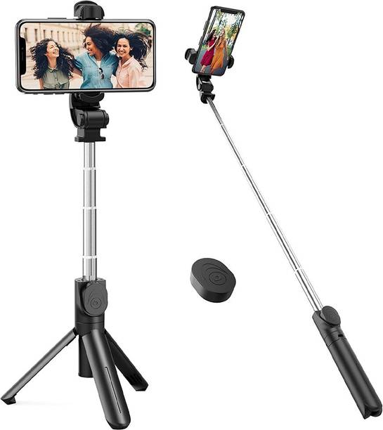 Blue Birds Bluetooth Extendable Selfie Stick with Wireless Remote for Making , Vlog Videos Tripod, Tripod Kit, Tripod Clamp, Monopod