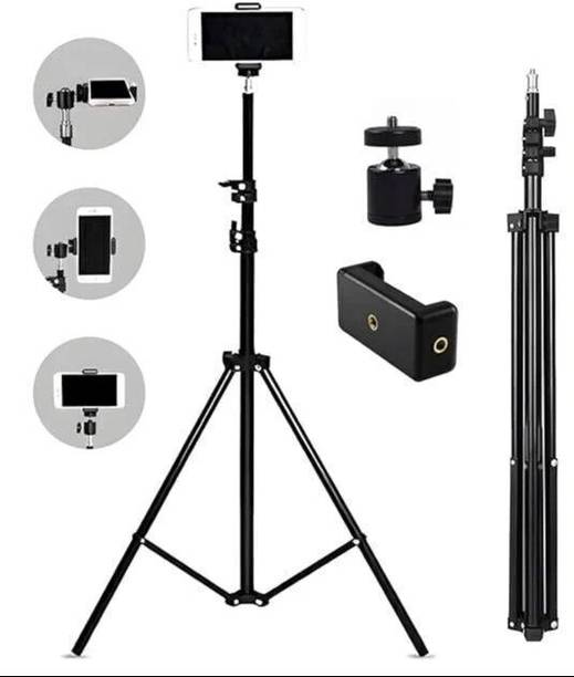 BONTECH 7 Feet Tripod Stand For Phone And Camera Adjustable Aluminium Alloy Big Tripod