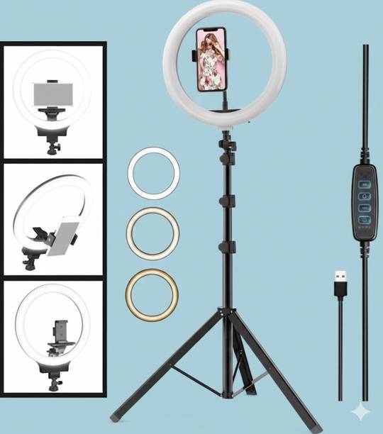 BESTFLY R4, 10“ Ring light and stand mobile holder for reels live video & Shooting Tripod, Monopod, Tripod Bracket, Tripod Ball Head, Tripod Kit