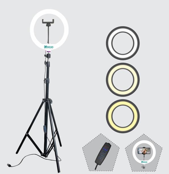 JAMMY ZONES Big LED Ring Light with Tripod Stand will help you take selfies and make videos Tripod, Tripod Kit