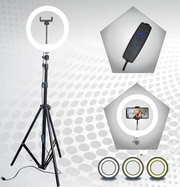 BESTFLY Premium 7" Metal Tripod With 10 inch LED Ring Light For Photo/Video/Selfie Shoot Tripod, Monopod, Monopod Kit, Tripod Kit