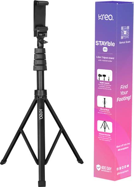 Kreo STAYble 1.6 metre Tripod Stand, Tripod Mobile Holder, Camera Stands, Mobile Tripod