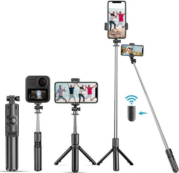Flipkart SmartBuy Extendable Tripod Selfie Stick with Wireless Remote Bluetooth Tripod