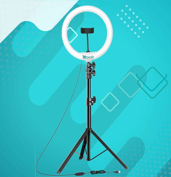 JAMMY ZONES 10 inch ring light with Video Recording stand for video shooting purpose Tripod, Tripod Kit