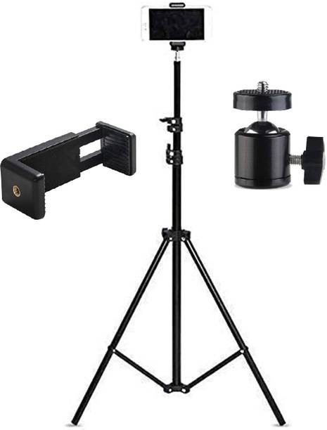 Meraki Wonder Lightweight & Portable Portable 7 Feet (84 Inch) Long Tripod Stand with Adjustable Mobile Clip Holder for All Mobiles & Cameras Tripod