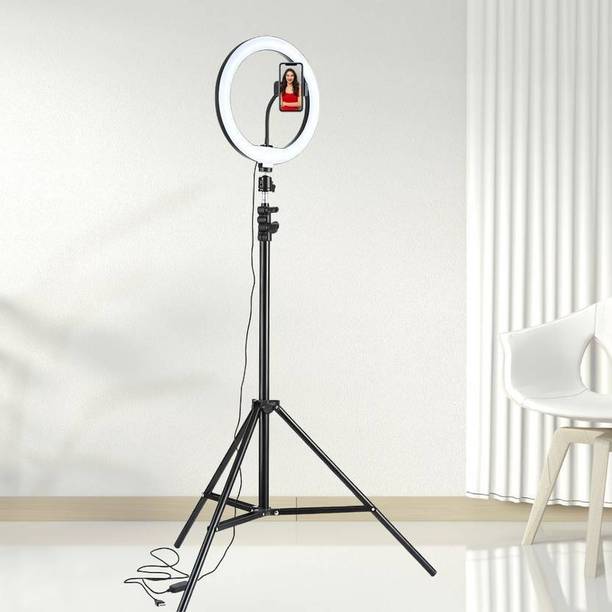 MOTOFLY Live Stream10 inch Ring Light with 7 feet Tripod Stand Tripod, Tripod Kit, Tripod Ball Head