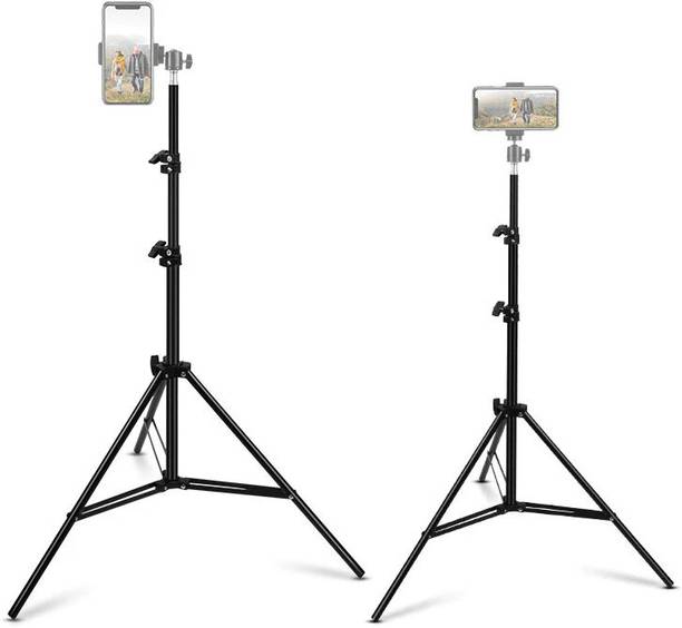 SURYAKUSH 2.1m Aluminum Tripod with 1/4 Screw for Gopro Phone Live Vlog Photography Tripod
