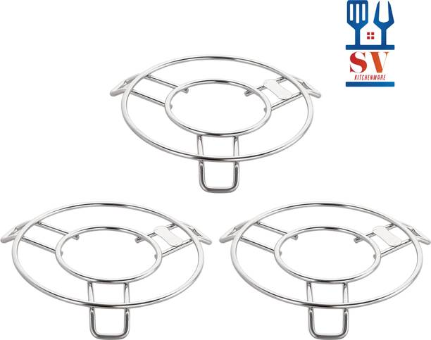 SV Kitchenware Hot Pot stand for Kitchen | steel cooker stand | Dining table steel stand Steel Trivet