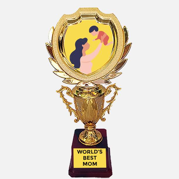 BAREEZÉ PURE Trophy For World's Best Mom Gift for Best Mother's Day Mother's Birthday Gift Trophy
