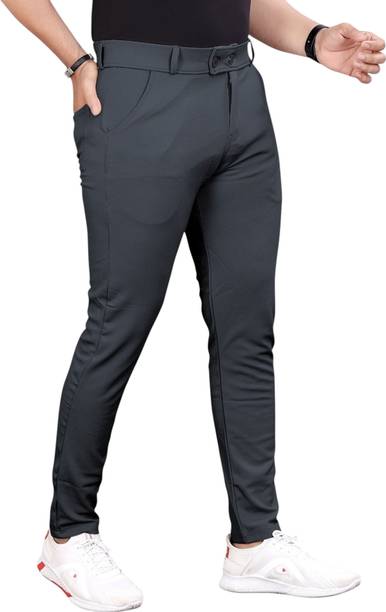 BACARDO Slim Fit Men Grey Trousers
