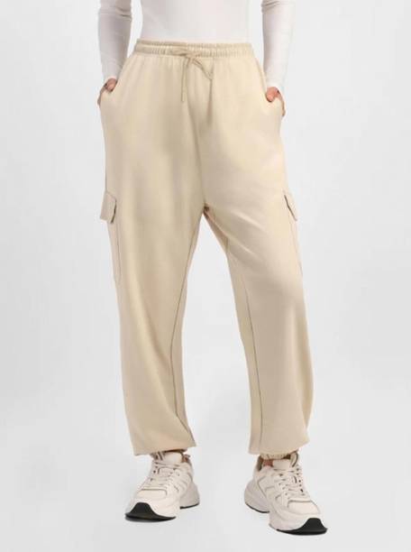 MISS LOCAL Women Regular Fit Beige Cotton Blend Trousers