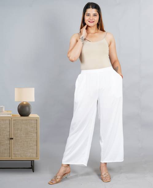 Urbanic Design Relaxed Women White Trousers