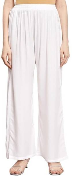 CREATIVE Regular Fit Women Pink, White Trousers