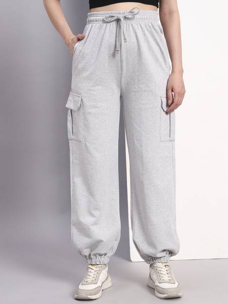 Q-Rious Women Regular Fit Grey Lycra Blend Trousers