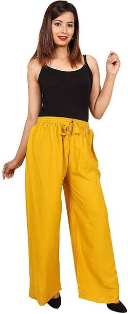 SriSaras Women Relaxed Multicolor Cotton Blend Trousers