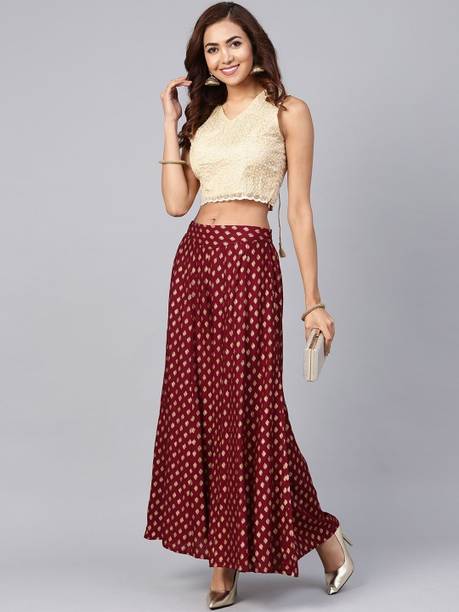 Women Relaxed Maroon Cotton Blend Trousers