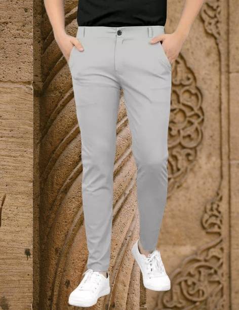 Venner Slim Fit Men Grey Trousers