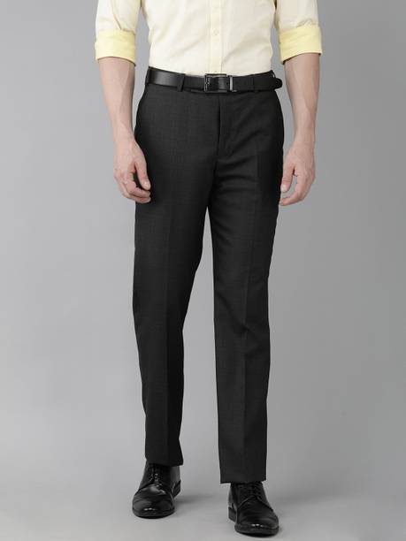 Men Regular Fit Brown Viscose Rayon Trousers